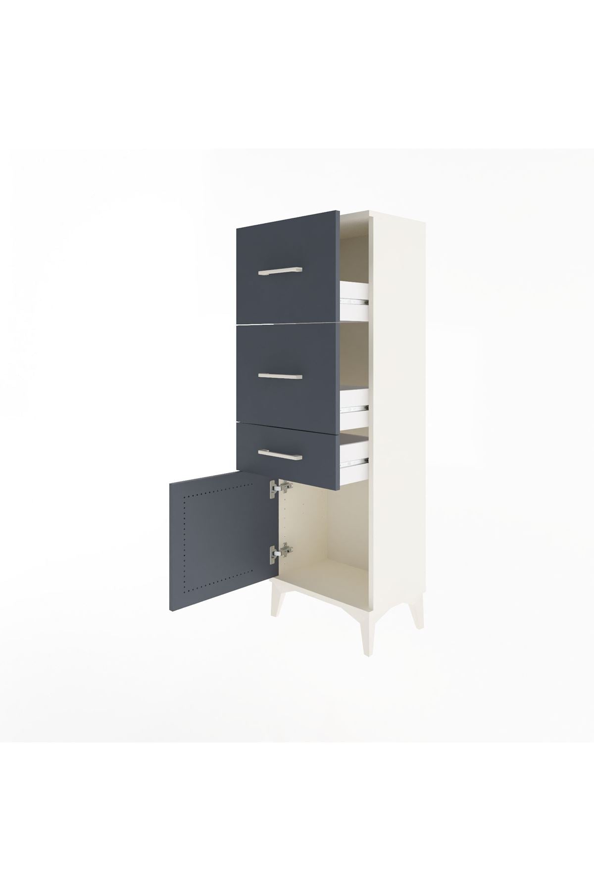 Arges Dolap 3 Çekmeceli Tek Kapaklı 44x30x134 - S16M021V2A