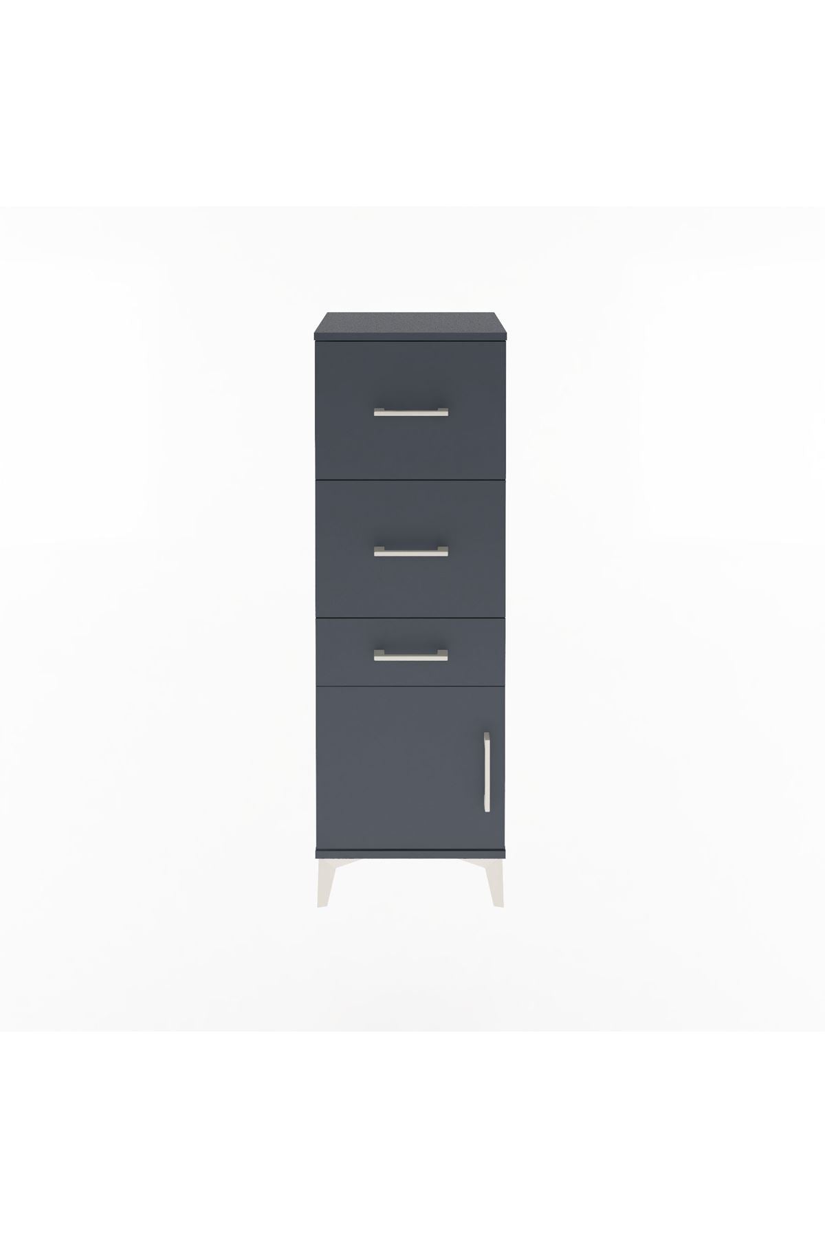 Arges Dolap 3 Çekmeceli Tek Kapaklı 44x30x134 - S16M021V5A