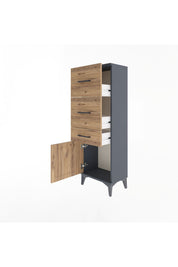 Arges Dolap 3 Çekmeceli Tek Kapaklı 44x30x134 - S16M021V6A
