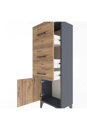 Arges Dolap 3 Çekmeceli Tek Kapaklı 44x30x134 - S16M021V6A