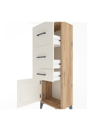 Arges Dolap 3 Çekmeceli Tek Kapaklı 44x30x134 - S16M021V7A