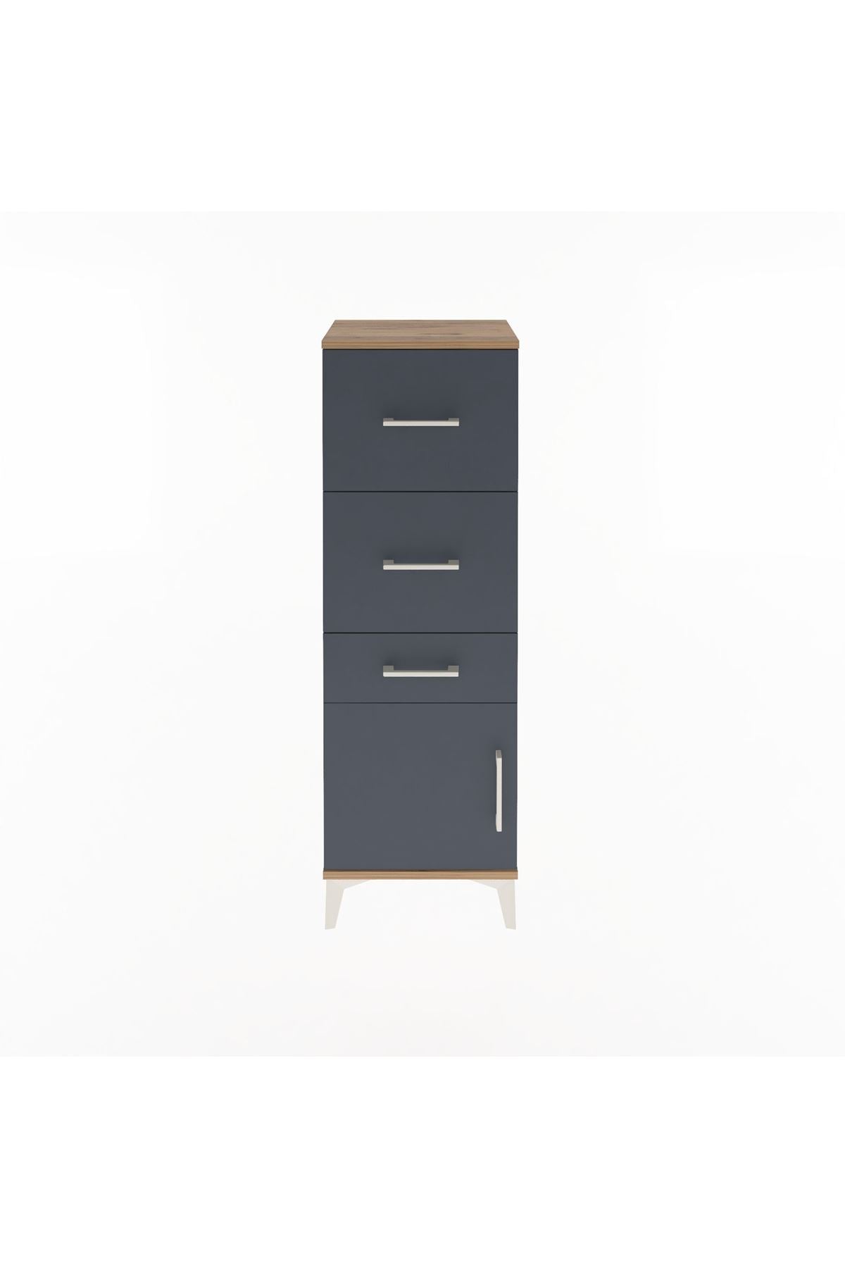 Arges Dolap 3 Çekmeceli Tek Kapaklı 44x30x134 - S16M021V8A
