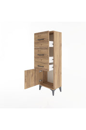 Arges Dolap 3 Çekmeceli Tek Kapaklı 44x30x134 - S16M021V9A