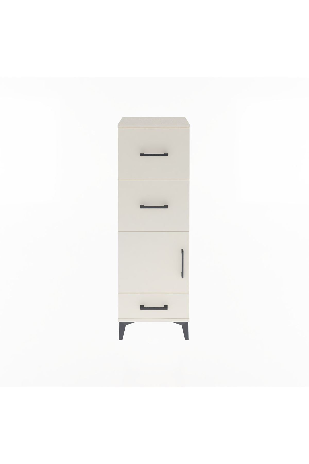 Arges Dolap Tek Raflı 3 Çekmeceli Tek Kapaklı 44x30x134 - S16M023V1A