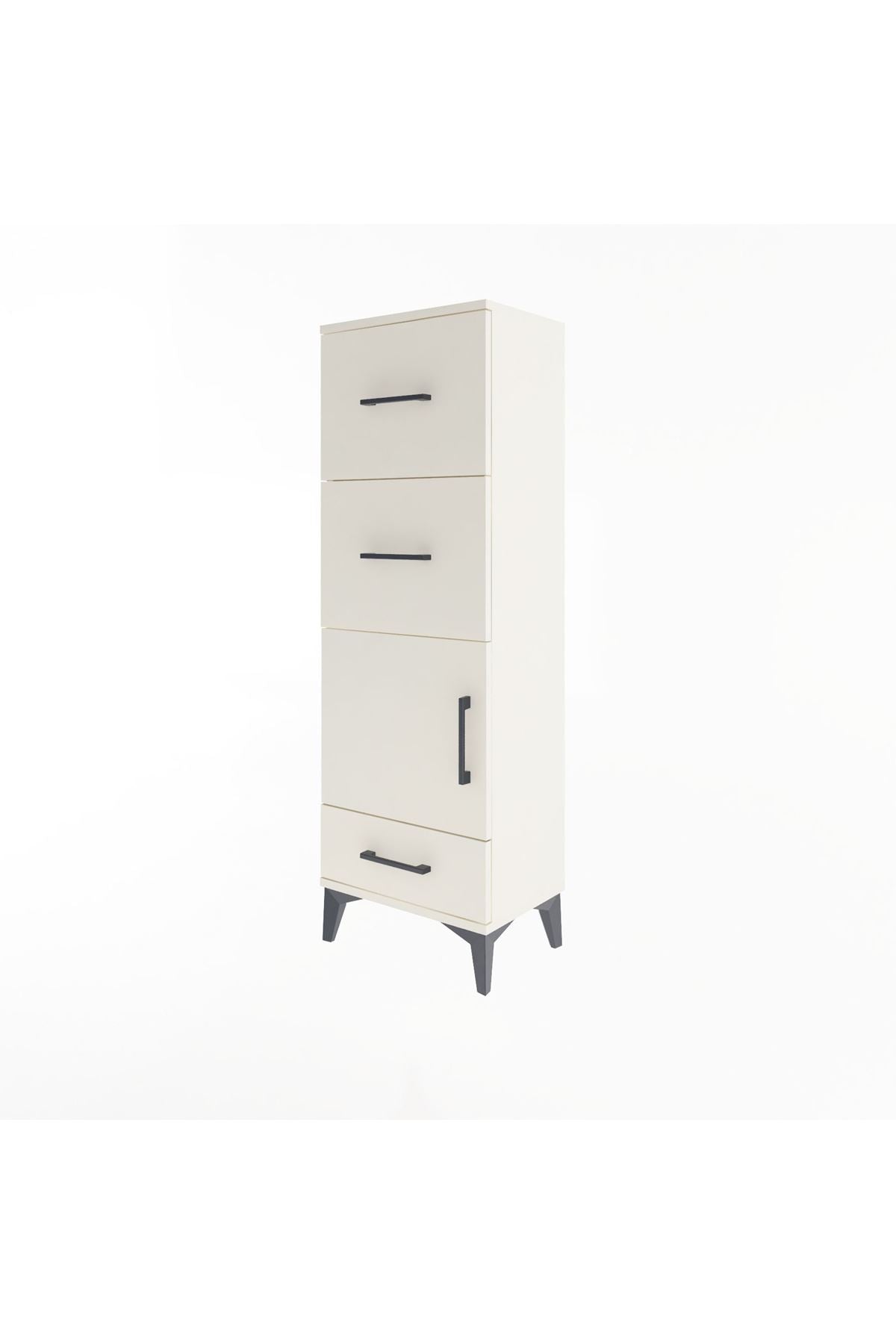 Arges Dolap Tek Raflı 3 Çekmeceli Tek Kapaklı 44x30x134 - S16M023V1A