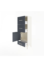 Arges Dolap Tek Raflı 3 Çekmeceli Tek Kapaklı 44x30x134 - S16M023V2A
