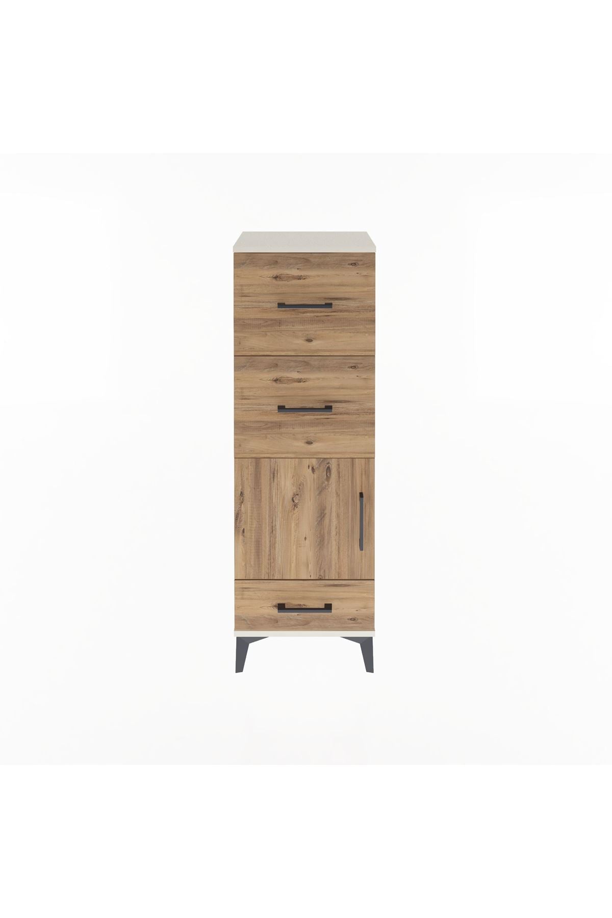 Arges Dolap Tek Raflı 3 Çekmeceli Tek Kapaklı 44x30x134 - S16M023V3A