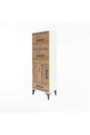 Arges Dolap Tek Raflı 3 Çekmeceli Tek Kapaklı 44x30x134 - S16M023V3A