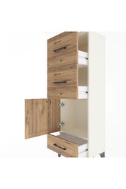 Arges Dolap Tek Raflı 3 Çekmeceli Tek Kapaklı 44x30x134 - S16M023V3A
