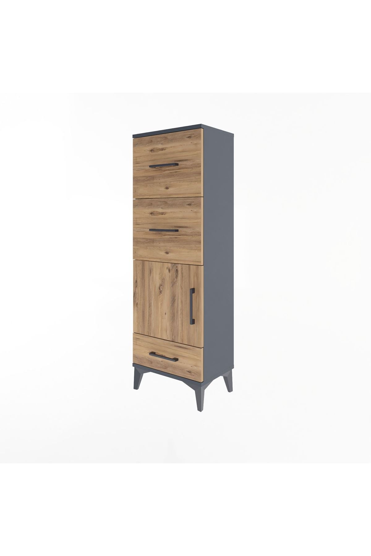 Arges Dolap Tek Raflı 3 Çekmeceli Tek Kapaklı 44x30x134 - S16M023V6A