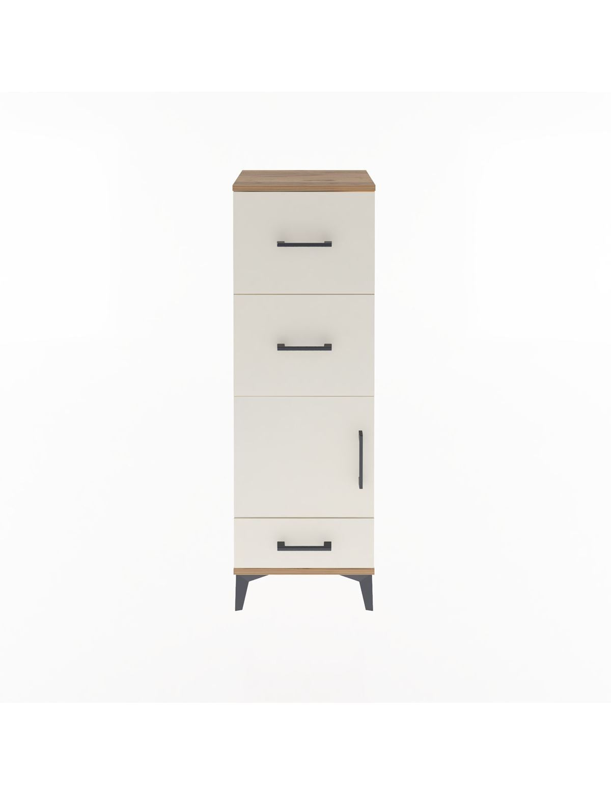 Arges Dolap Tek Raflı 3 Çekmeceli Tek Kapaklı 44x30x134 - S16M023V7A