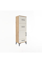 Arges Dolap Tek Raflı 3 Çekmeceli Tek Kapaklı 44x30x134 - S16M023V7A