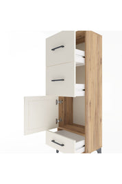 Arges Dolap Tek Raflı 3 Çekmeceli Tek Kapaklı 44x30x134 - S16M023V7A
