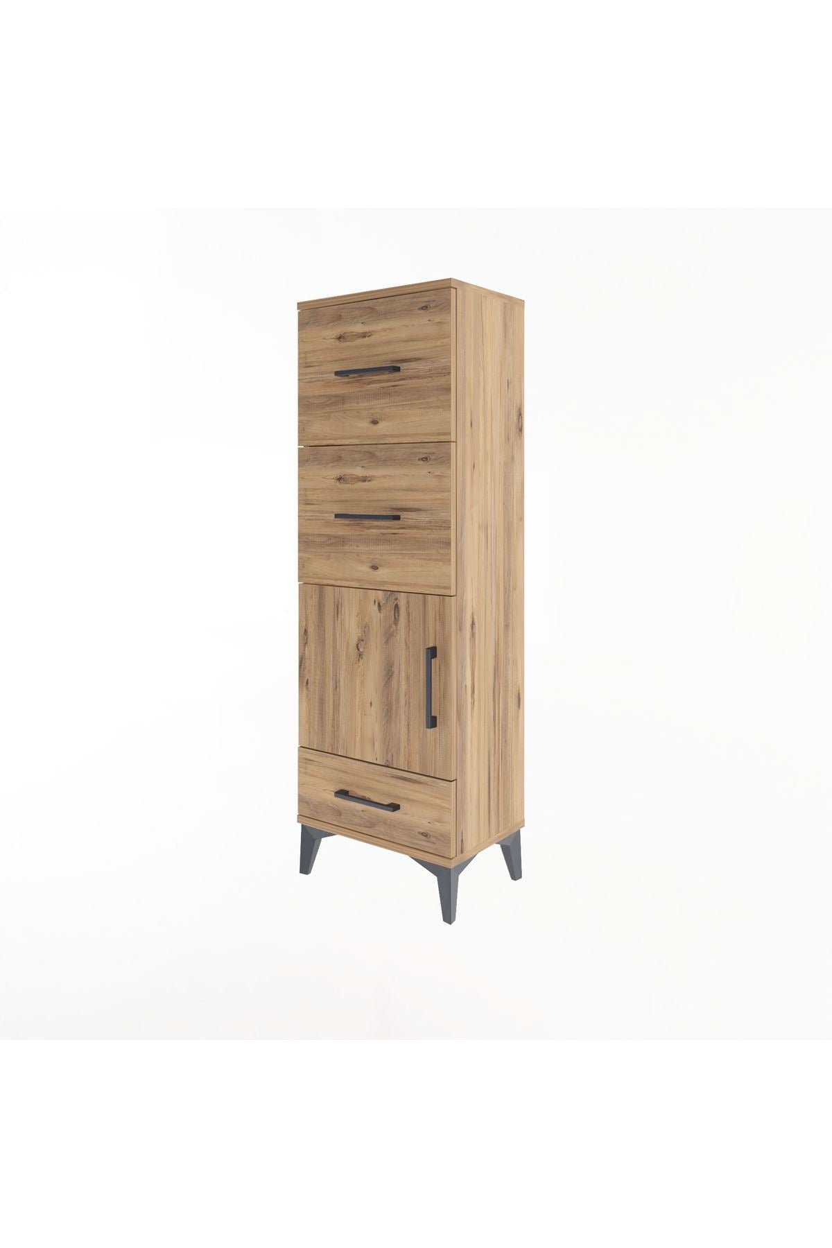 Arges Dolap Tek Raflı 3 Çekmeceli Tek Kapaklı 44x30x134 - S16M023V9A