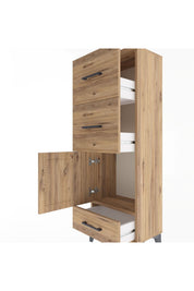 Arges Dolap Tek Raflı 3 Çekmeceli Tek Kapaklı 44x30x134 - S16M023V9A