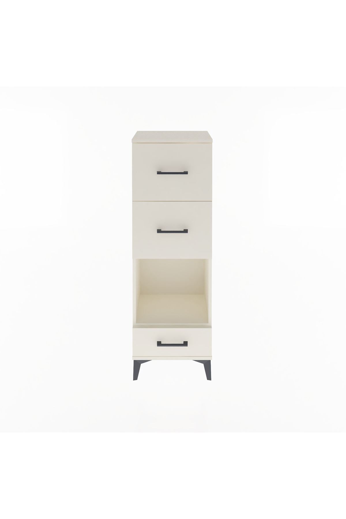 Arges Dolap Tek Raflı 3 Çekmeceli 44x30x134 - S16M024V1A