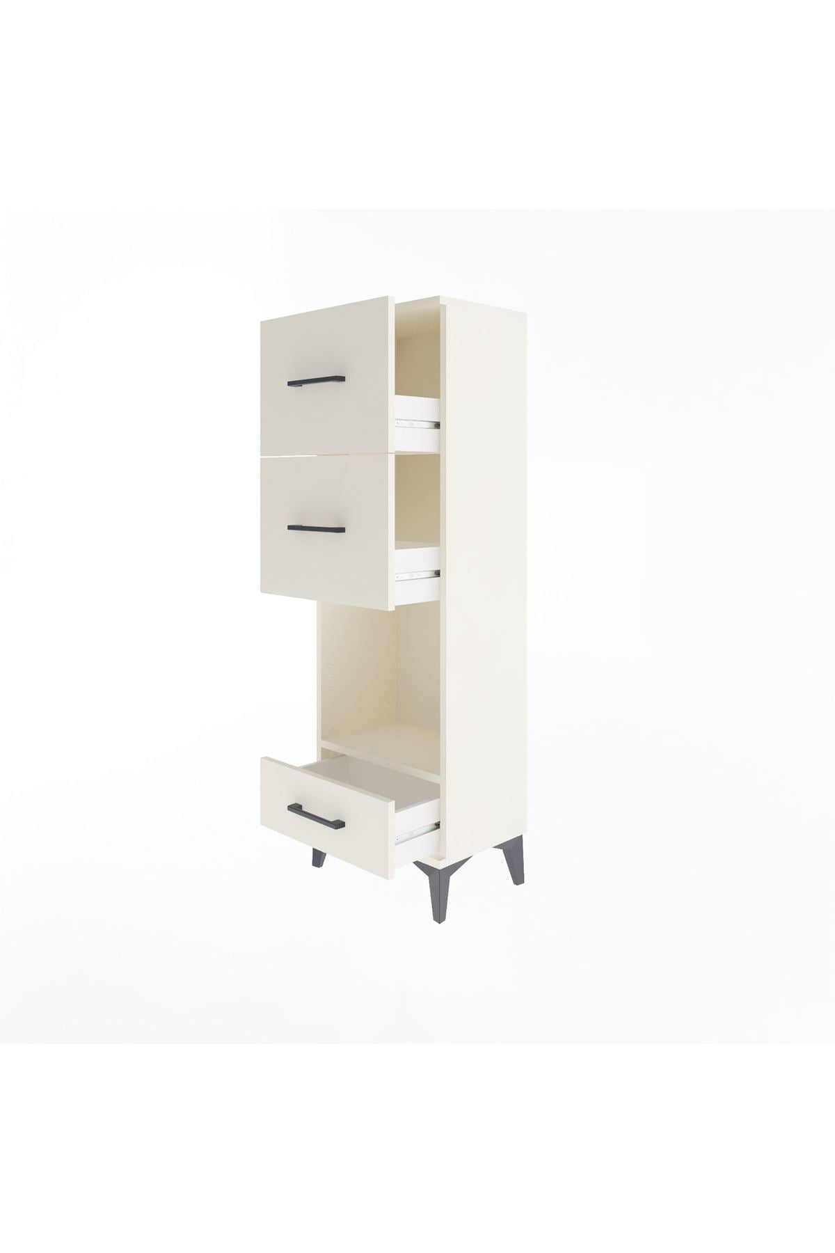 Arges Dolap Tek Raflı 3 Çekmeceli 44x30x134 - S16M024V1A