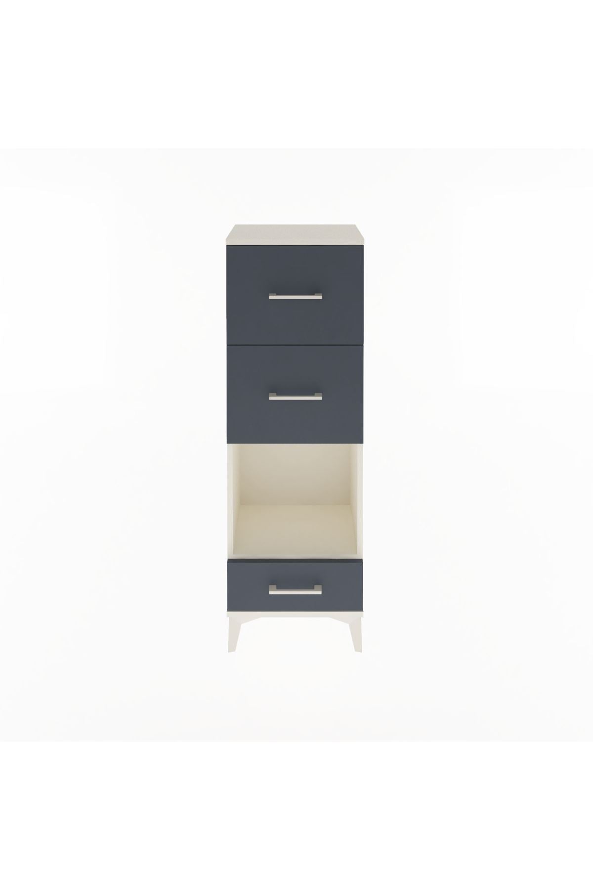 Arges Dolap Tek Raflı 3 Çekmeceli 44x30x134 - S16M024V2A