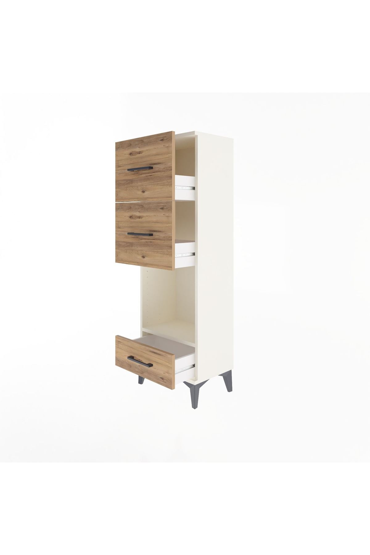 Arges Dolap Tek Raflı 3 Çekmeceli 44x30x134 - S16M024V3A