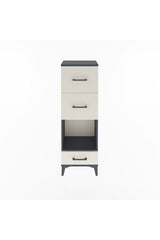 Arges Dolap Tek Raflı 3 Çekmeceli 44x30x134