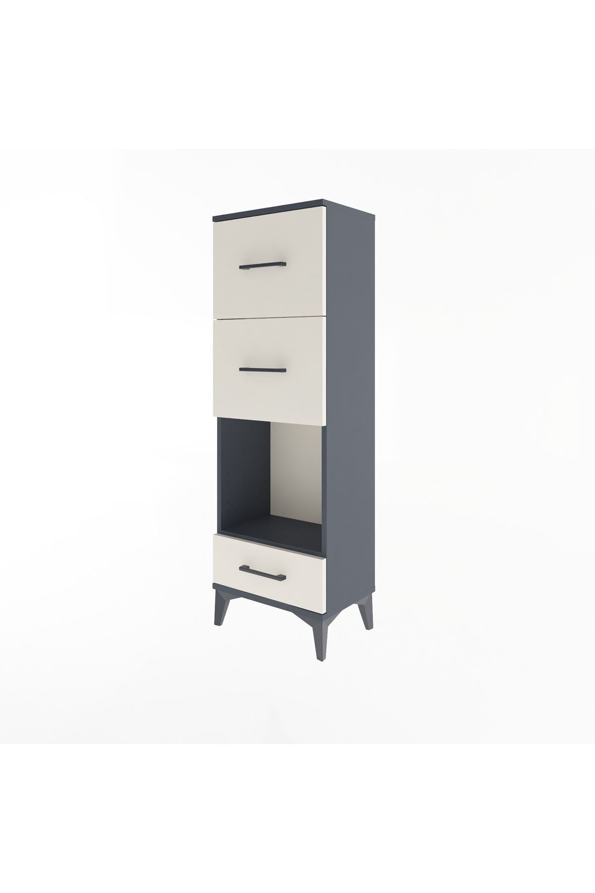 Arges Dolap Tek Raflı 3 Çekmeceli 44x30x134 - S16M024V4A