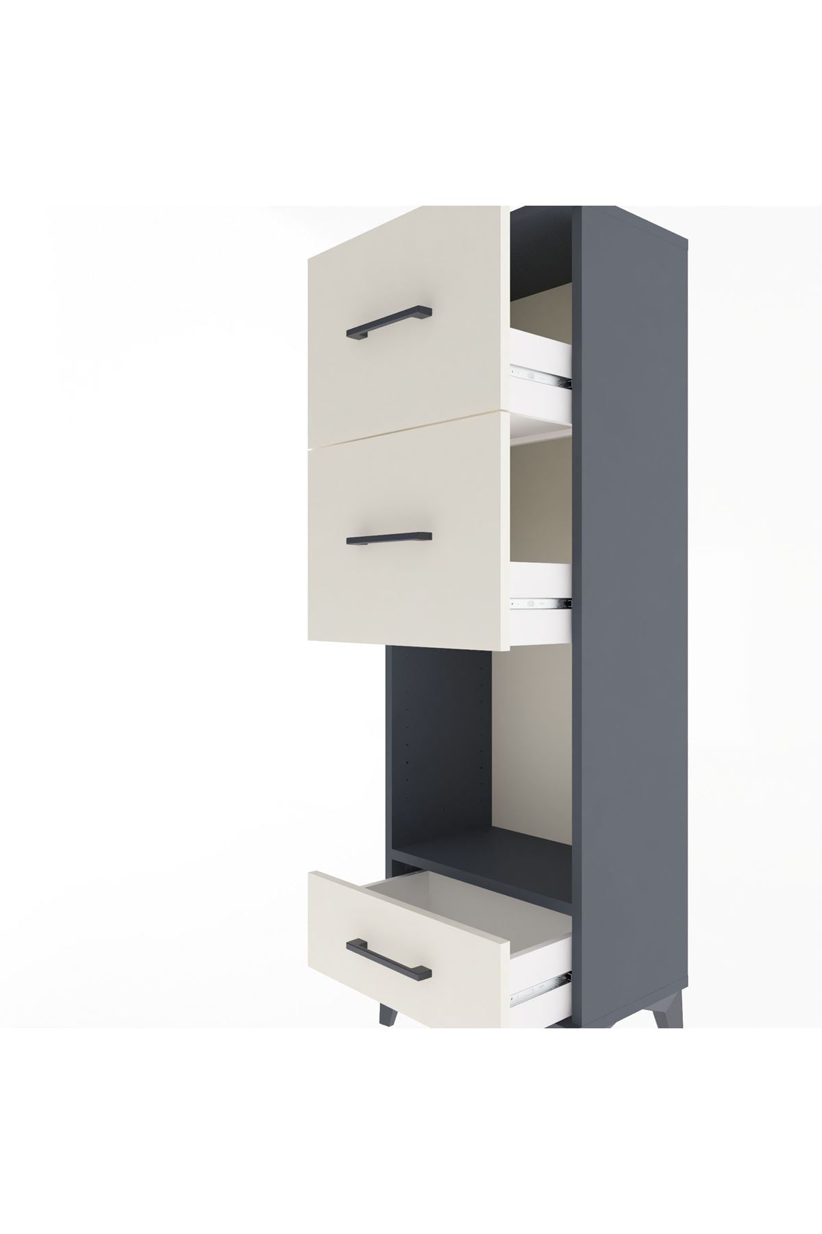 Arges Dolap Tek Raflı 3 Çekmeceli 44x30x134 - S16M024V4A