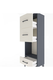 Arges Dolap Tek Raflı 3 Çekmeceli 44x30x134 - S16M024V4A