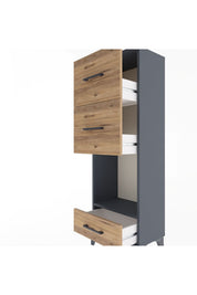 Arges Dolap Tek Raflı 3 Çekmeceli 44x30x134 - S16M024V6A