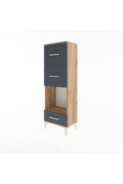 Arges Dolap Tek Raflı 3 Çekmeceli 44x30x134 - S16M024V8A