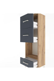 Arges Dolap Tek Raflı 3 Çekmeceli 44x30x134 - S16M024V8A