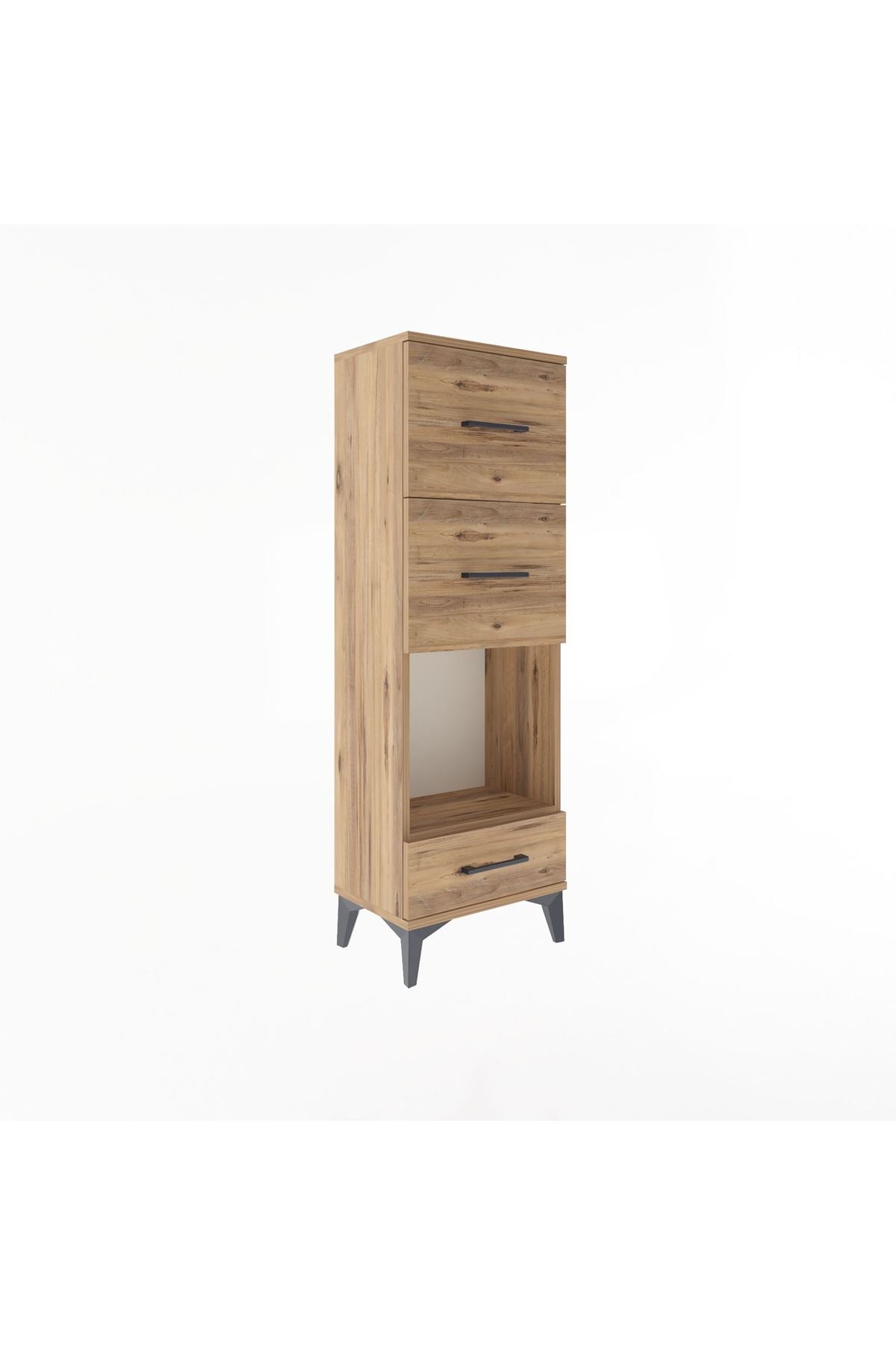 Arges Dolap Tek Raflı 3 Çekmeceli 44x30x134 - S16M024V9A