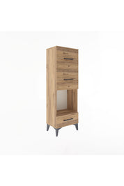 Arges Dolap Tek Raflı 3 Çekmeceli 44x30x134 - S16M024V9A