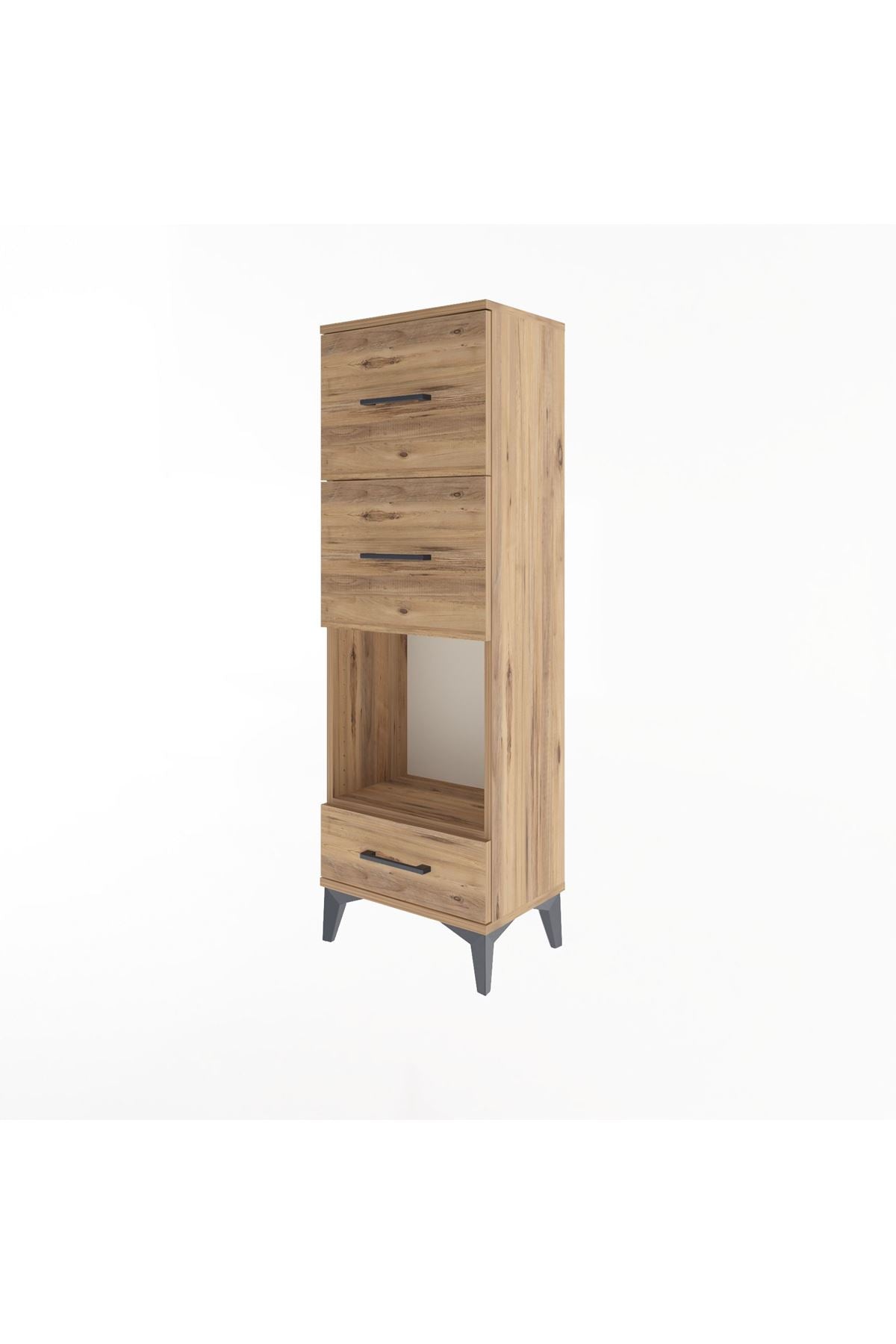 Arges Dolap Tek Raflı 3 Çekmeceli 44x30x134 - S16M024V9A