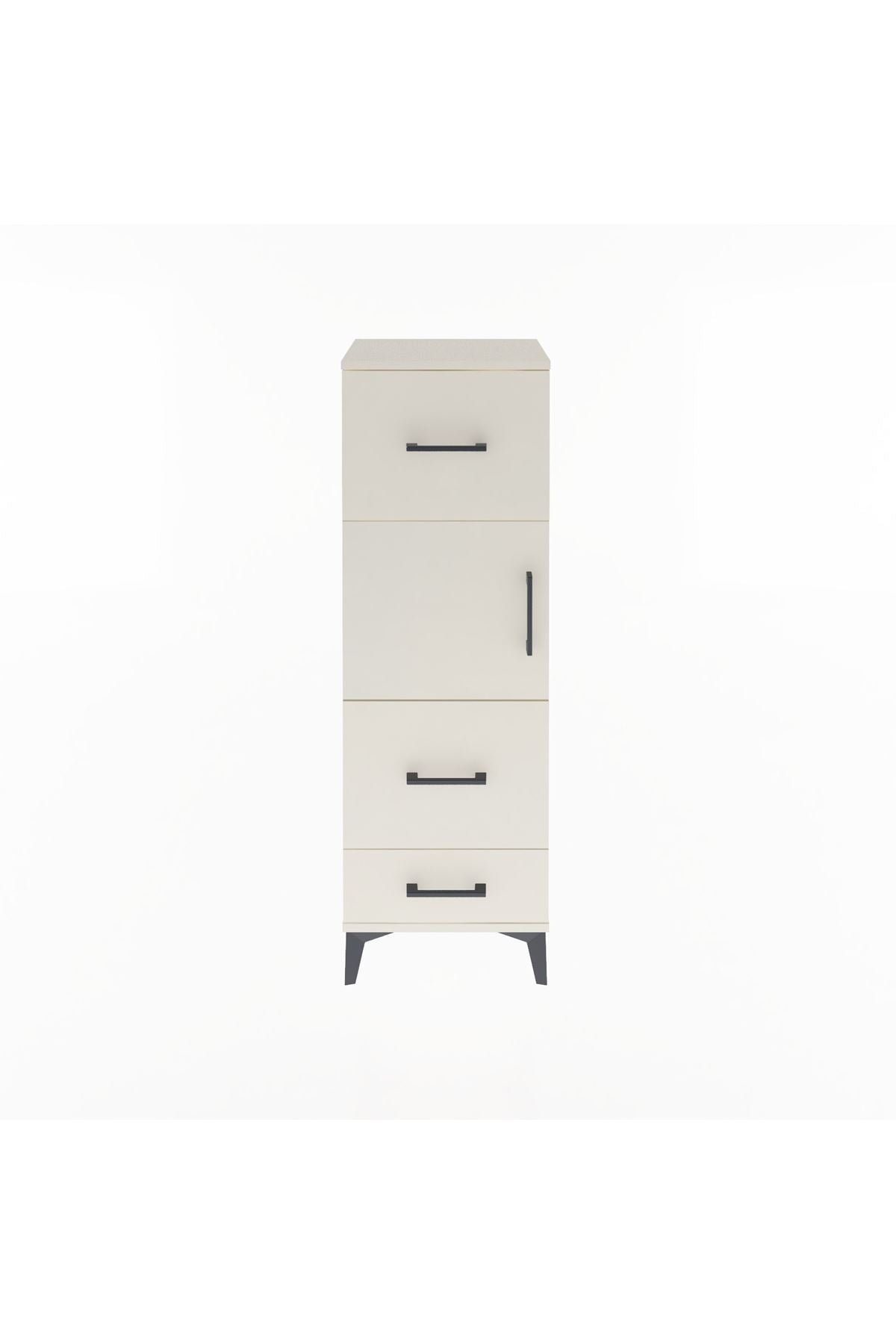 Arges Dolap Tek Raflı 3 Çekmeceli Tek Kapaklı 44x30x134 - S16M025V1A