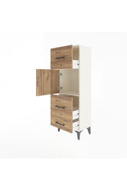 Arges Dolap Tek Raflı 3 Çekmeceli Tek Kapaklı 44x30x134 - S16M025V3A