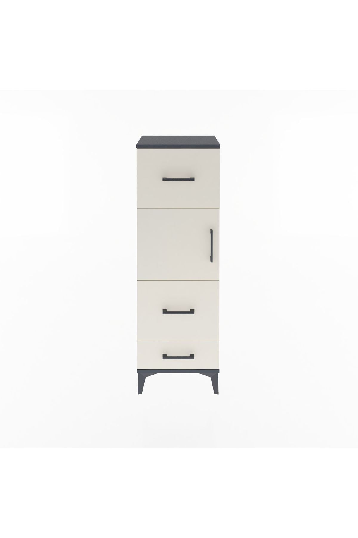 Arges Dolap Tek Raflı 3 Çekmeceli Tek Kapaklı 44x30x134 - S16M025V4A