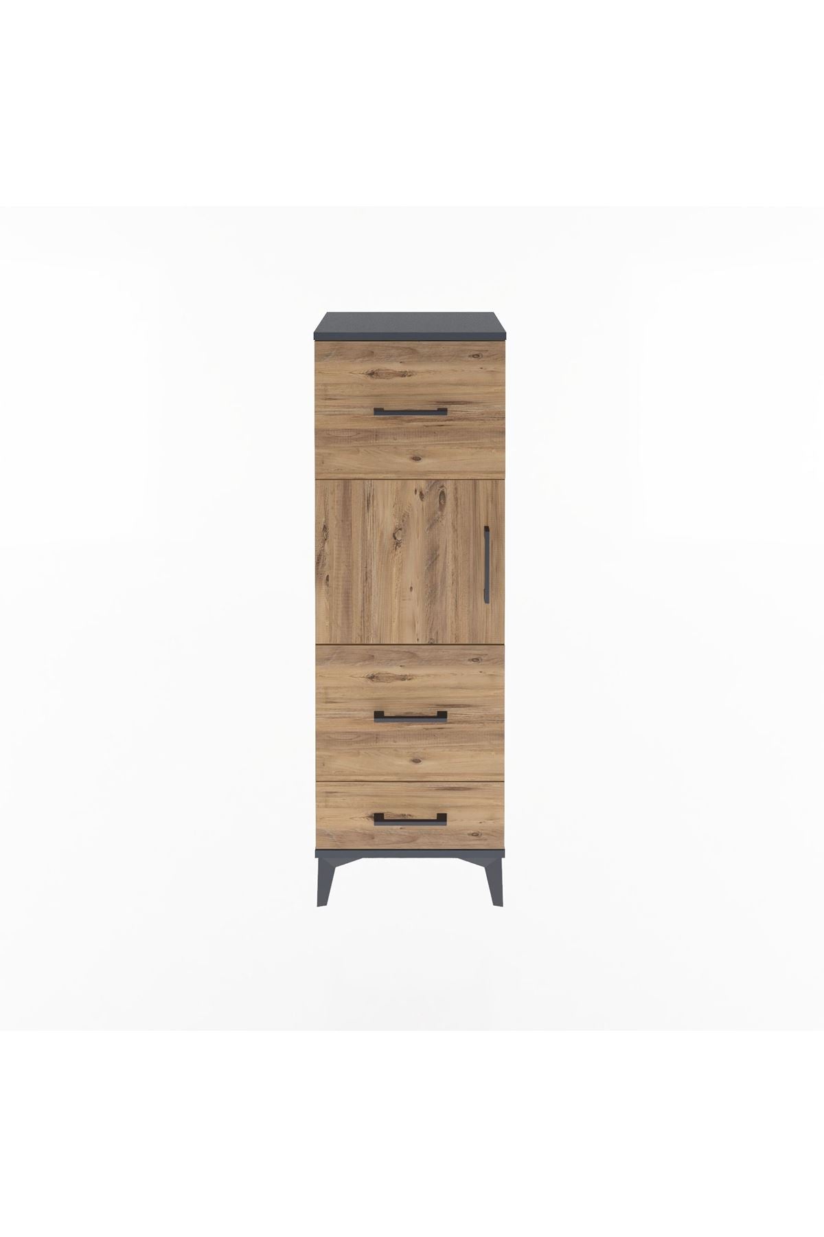 Arges Dolap Tek Raflı 3 Çekmeceli Tek Kapaklı 44x30x134 - S16M025V6A
