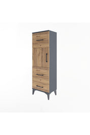 Arges Dolap Tek Raflı 3 Çekmeceli Tek Kapaklı 44x30x134 - S16M025V6A