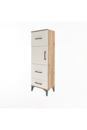 Arges Dolap Tek Raflı 3 Çekmeceli Tek Kapaklı 44x30x134 - S16M025V7A