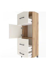 Arges Dolap Tek Raflı 3 Çekmeceli Tek Kapaklı 44x30x134 - S16M025V7A