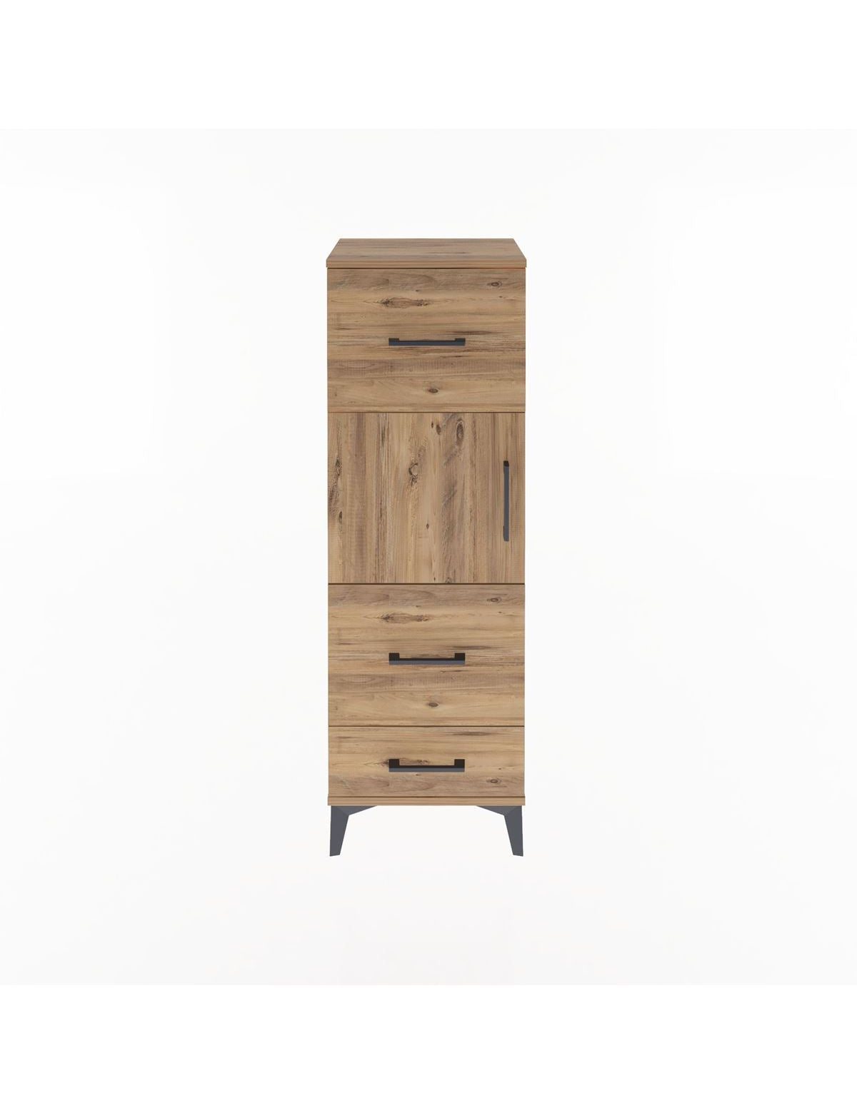 Arges Dolap Tek Raflı 3 Çekmeceli Tek Kapaklı 44x30x134 - S16M025V9A