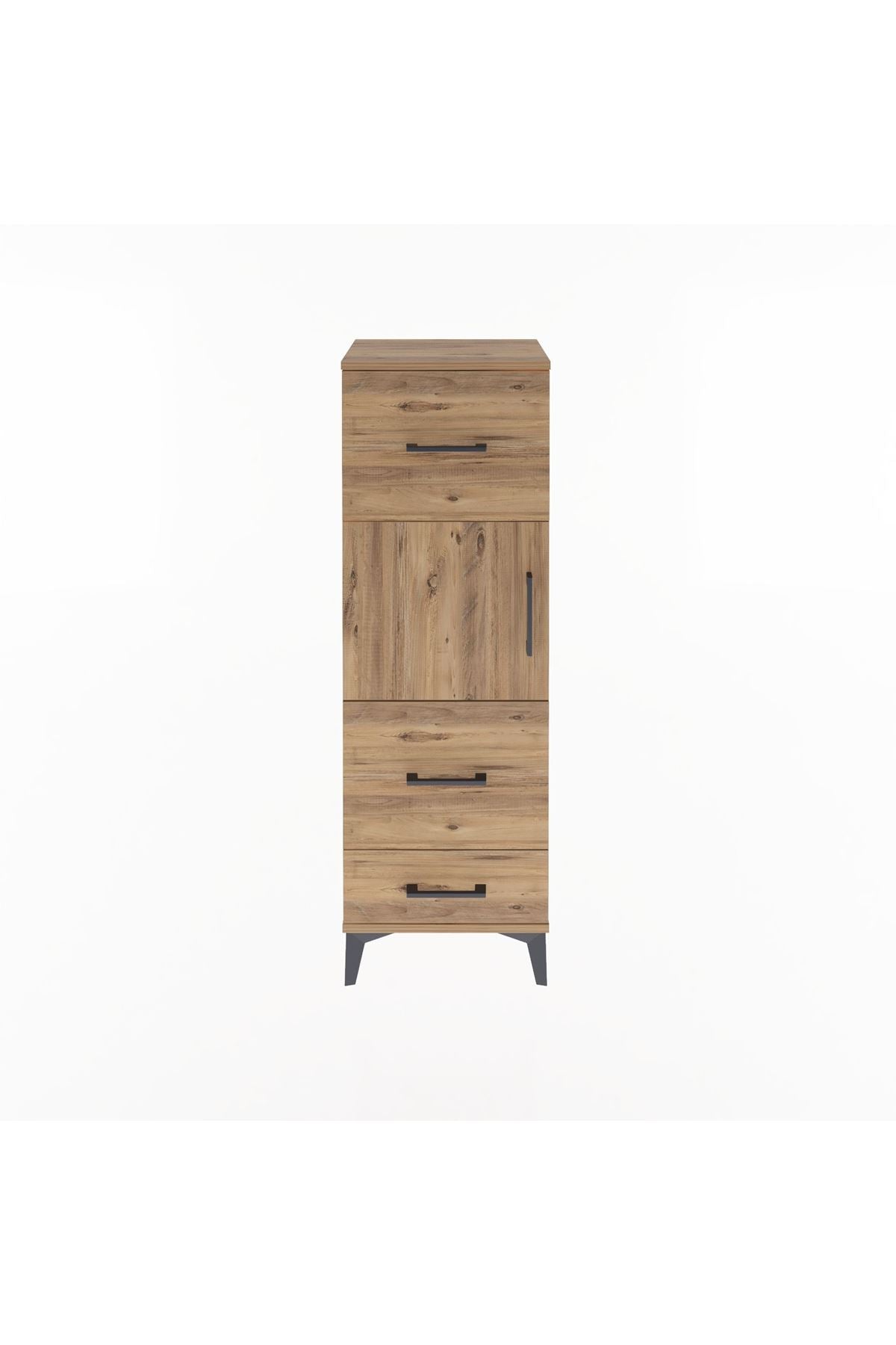 Arges Dolap Tek Raflı 3 Çekmeceli Tek Kapaklı 44x30x134 - S16M025V9A