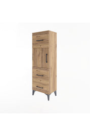 Arges Dolap Tek Raflı 3 Çekmeceli Tek Kapaklı 44x30x134 - S16M025V9A