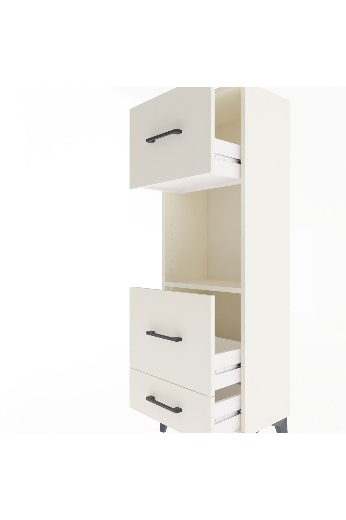 Arges Dolap Tek Raflı 3 Çekmeceli 44x30x134 - S16M026V1A