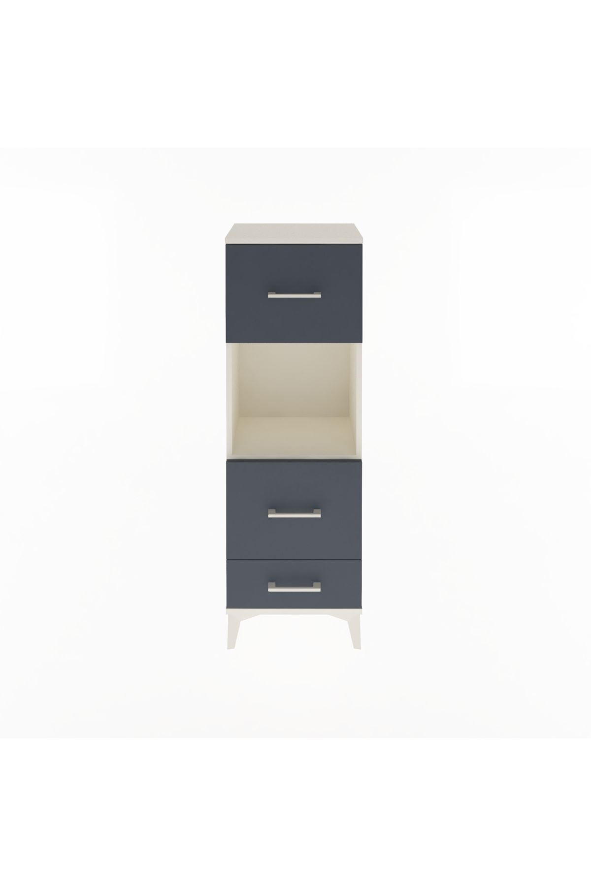 Arges Dolap Tek Raflı 3 Çekmeceli 44x30x134 - S16M026V2A