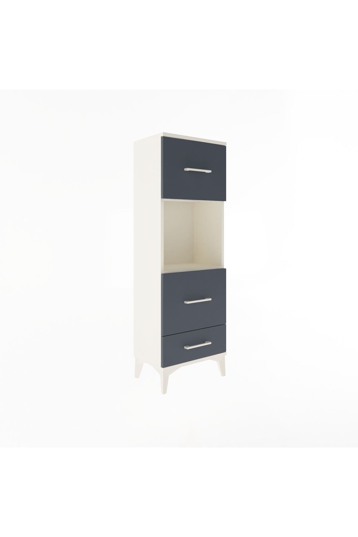 Arges Dolap Tek Raflı 3 Çekmeceli 44x30x134 - S16M026V2A