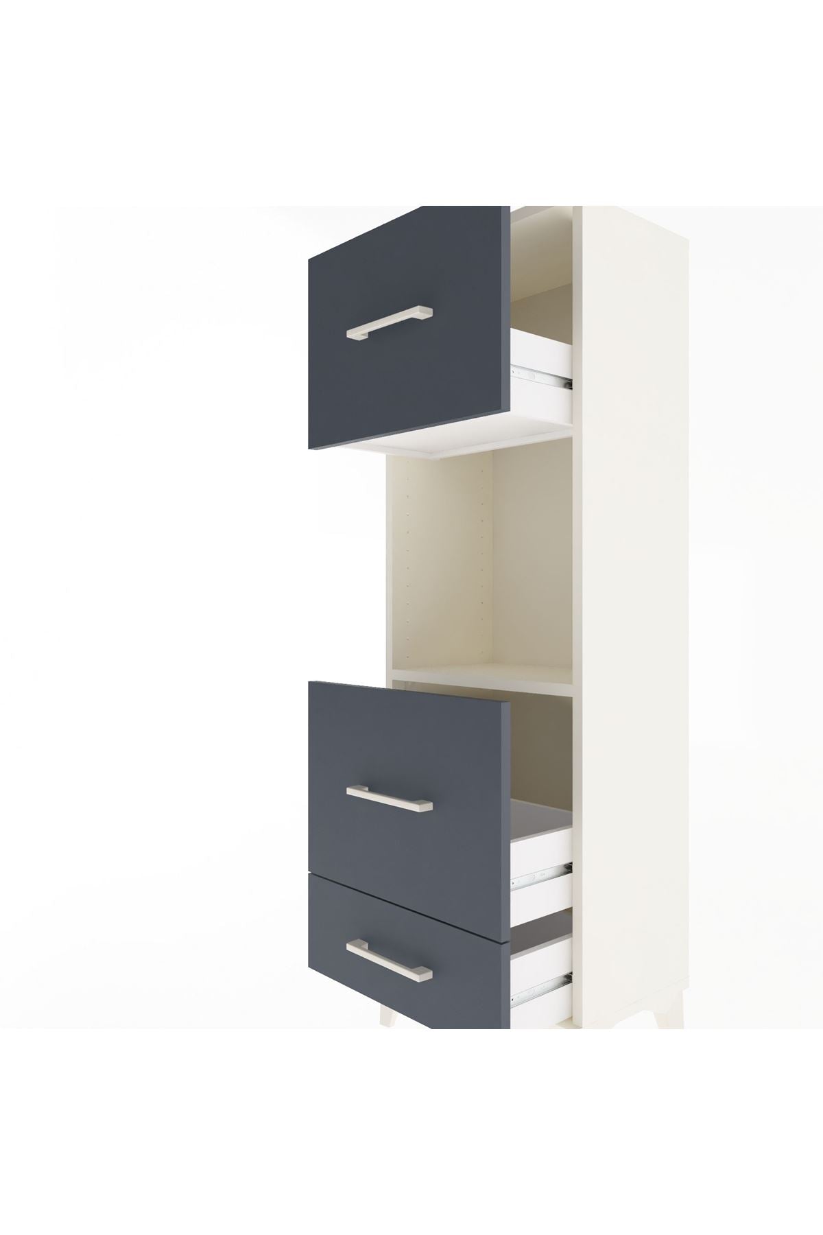 Arges Dolap Tek Raflı 3 Çekmeceli 44x30x134 - S16M026V2A