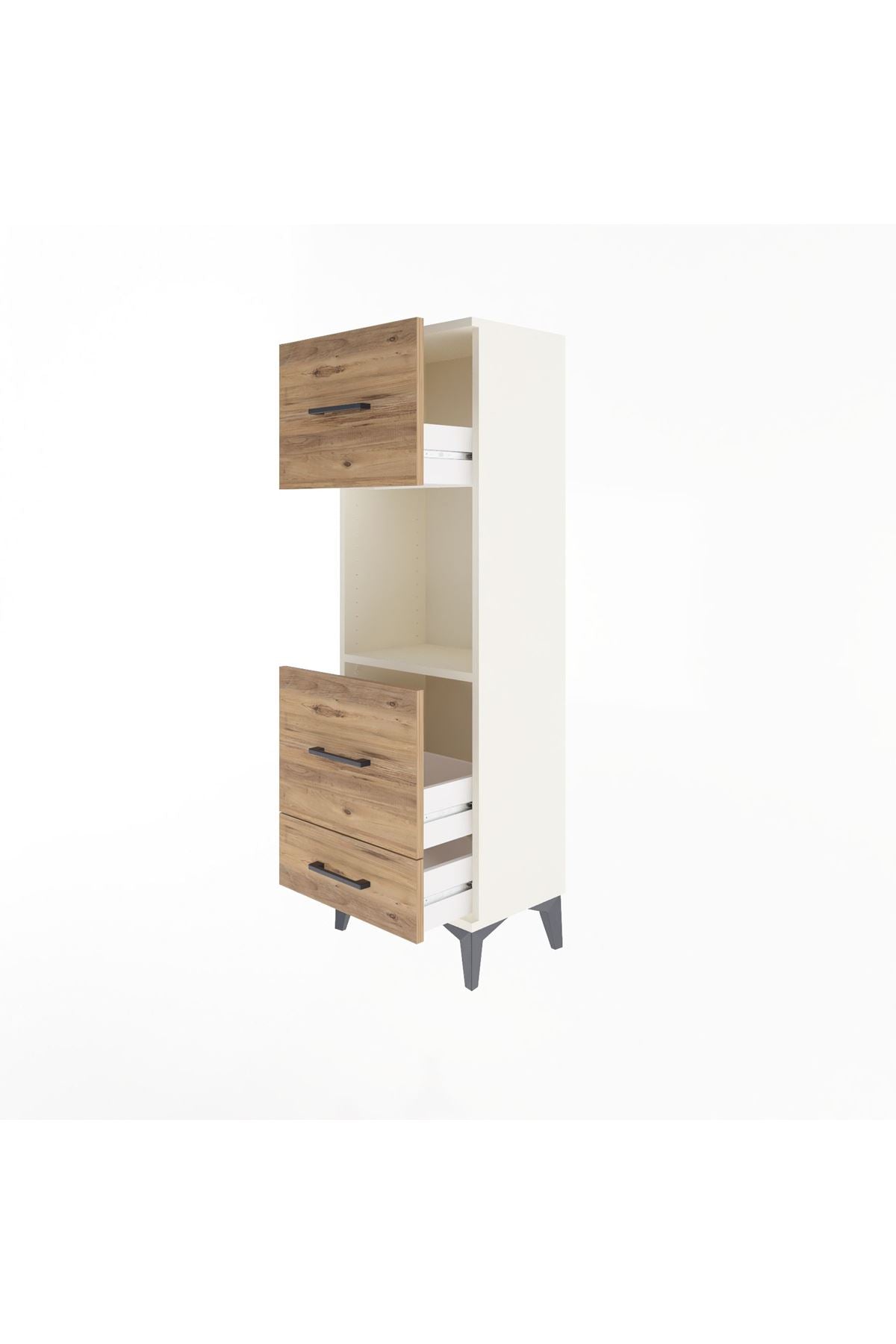Arges Dolap Tek Raflı 3 Çekmeceli 44x30x134 - S16M026V3A