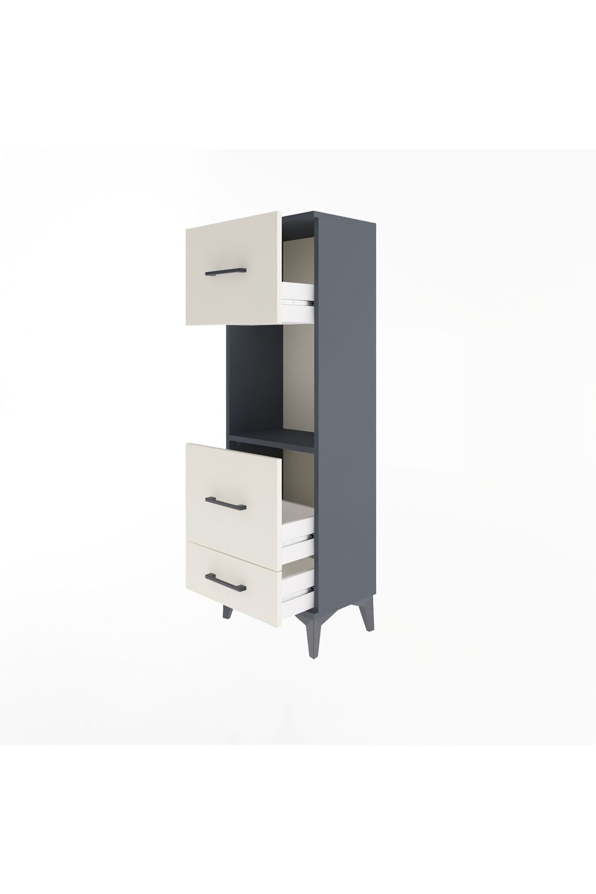 Arges Dolap Tek Raflı 3 Çekmeceli 44x30x134 - S16M026V4A