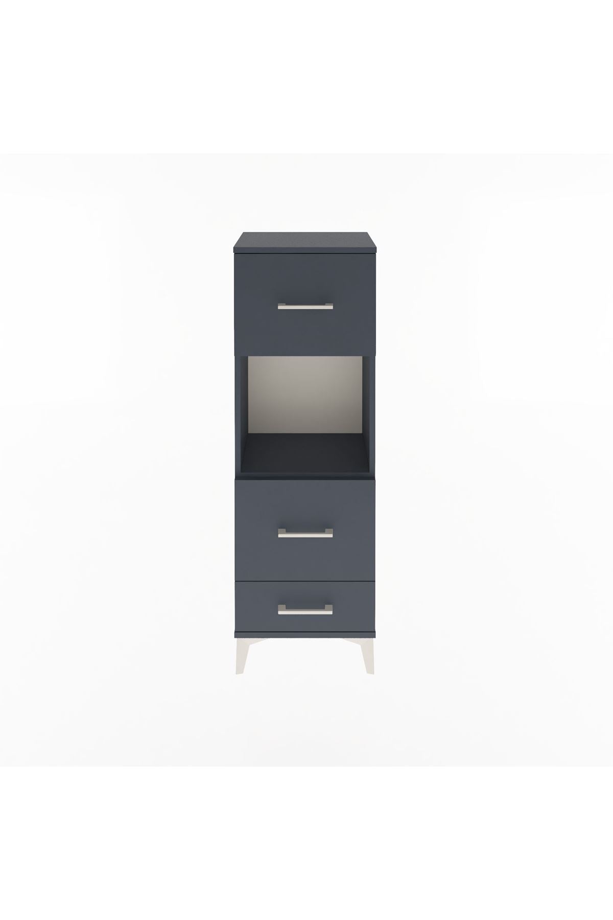 Arges Dolap Tek Raflı 3 Çekmeceli 44x30x134 - S16M026V5A